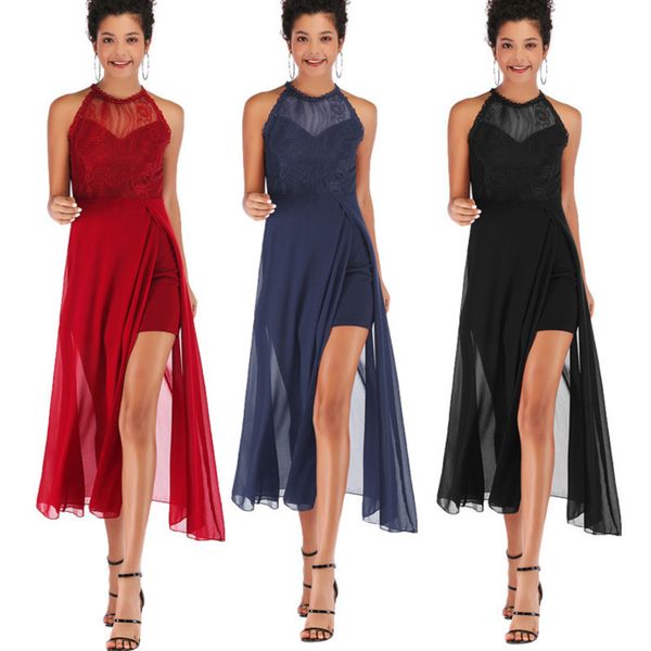 

womens mesh two-piece dress summer style big swing skirt lkqgeh69dd, Black;gray