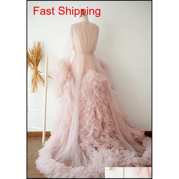 

bathgown illusion long lingerie tulle robe nightgown bathrobe sleepwear bridal ro jllumj home003