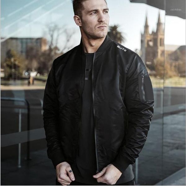 

spring new men's bomber zipper jacket male casual streetwear hip hop slim fit pilot coat men clothing plus size1, Black;brown