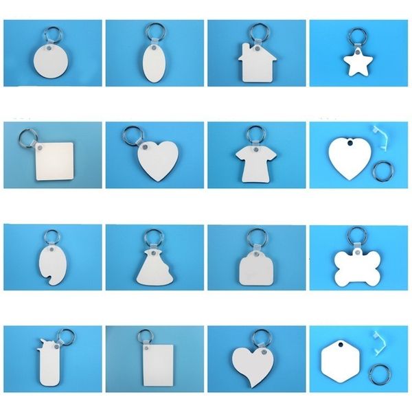 

mdf fashion heart keychains for round sublimation love key chain thermal transfer printing diy blank material party favo, Silver