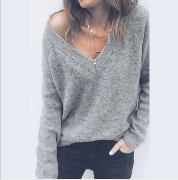 

vipsweater v-neck long sleeve t-shirt women's wear, White;black
