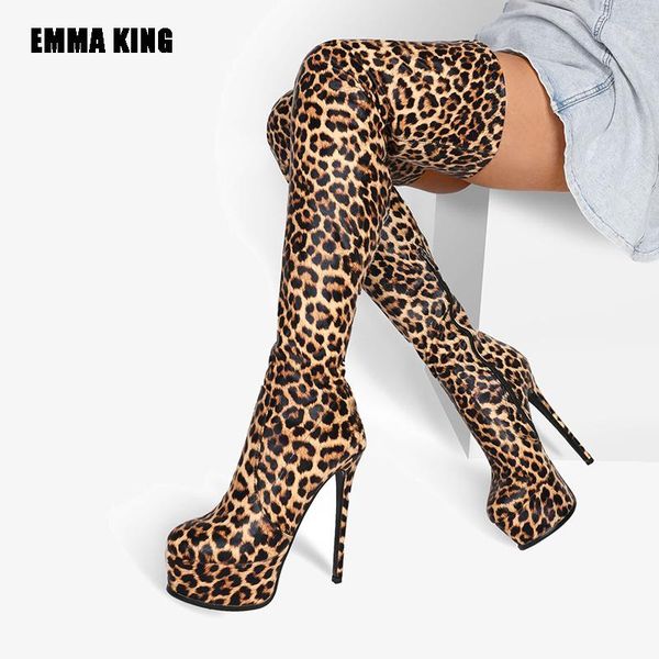 

boots thigh high for women platform shoes lady heels over the knee red/black/white leather winter long