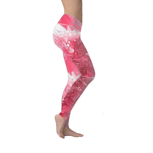 

2020 new women's 3d spray digital printing yoga sports fitness pants fashion leggings, Black