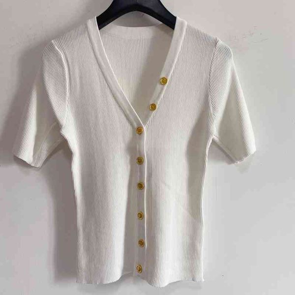 

women's sweaters 325 spring summer brand same style v neck print short sleeve cardigan women clothes sweater sc rn5r, White;black