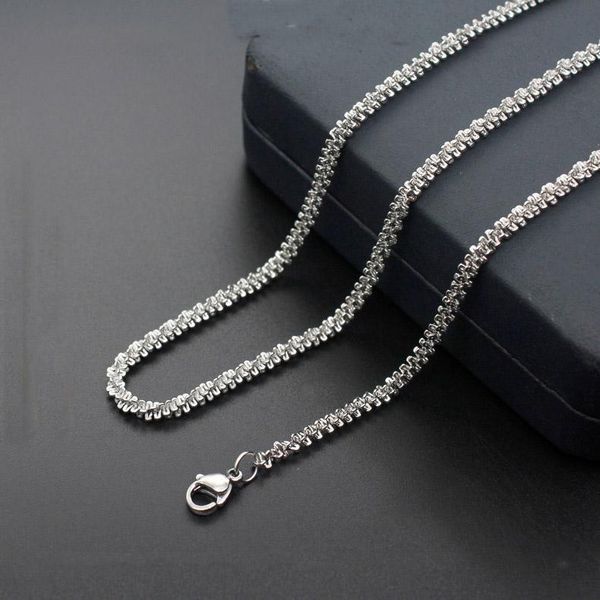 

chains fashion simple titanium steel cauliflower chain stainless necklace sweater, Silver