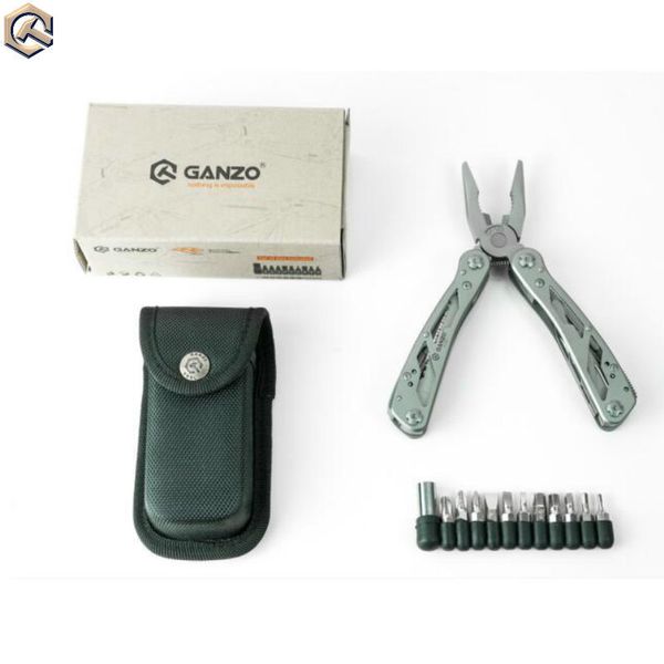 Ganzo Multi Plier G202 24 Ferramenta em uma mão ferramenta chave chave chave portátil multitool dobre faca dobrável alicate longa nariz y200321