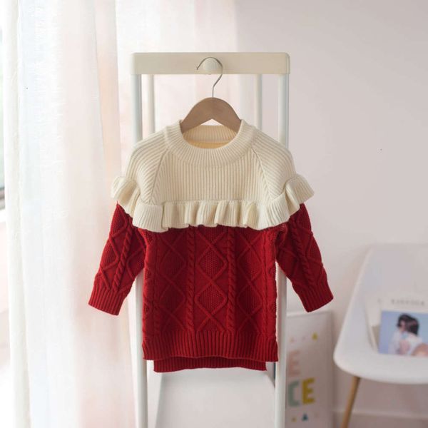 

sweater medium mmtkids girls' 2020 winter length color matching middle and small children's y459, Blue