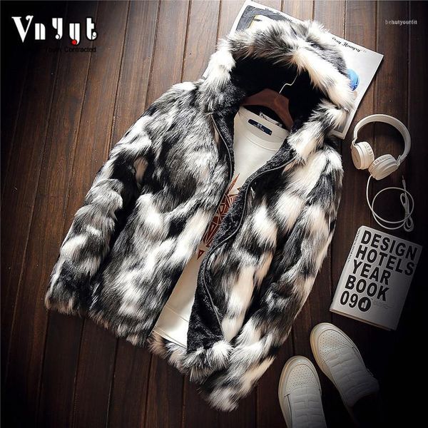 

2019 men's personality and wool imitation mink imitation leather jacket youth camouflage fur coat11, Black
