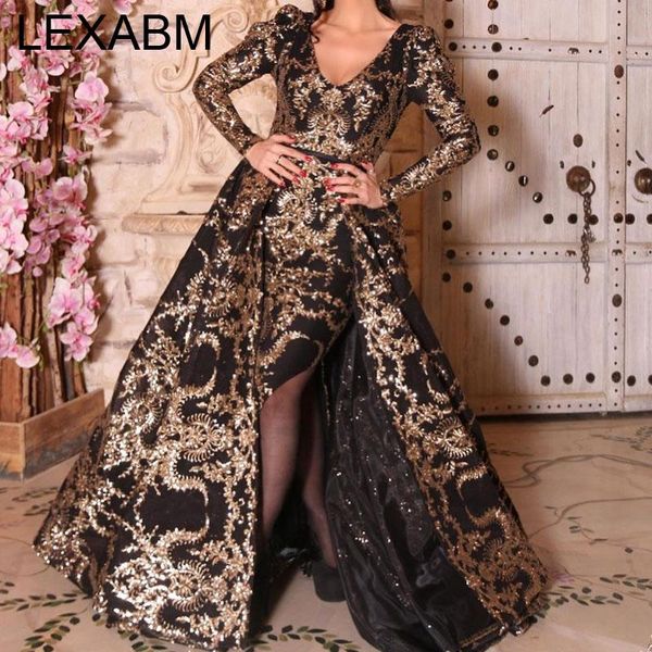 

sequins black evening party dress women prom a line maxi dress long sleeve high waist big swing robe new spring autumn 2021, Black;gray