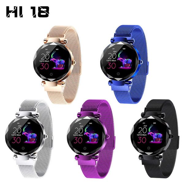 

hi 18 smart female bracelet watch physiological cycle heart rate blood prsure multi mode fashion movem