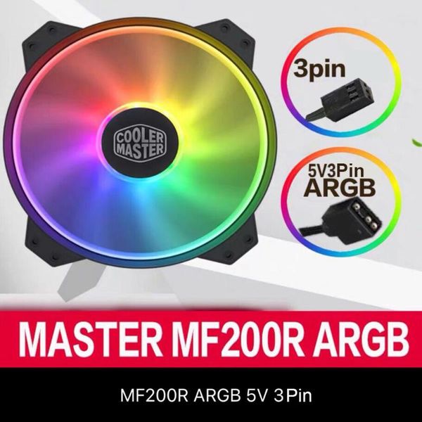 

addressable rgb cooling fan 20cm dc 12v 3 pin pc case cooling fan addressable rgb quiet computer chassis heatsink radiator
