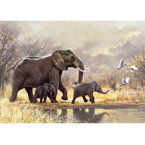 

paintings full square/round drill 5d diy diamond painting "animal elephant" embroidery cross stitch home decor