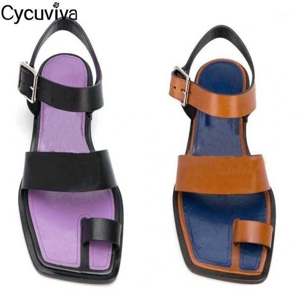 

new split toe flat heel sandals women one belt ankle strap beach shoes flip fops sandals summer runway casual flat shoes woman1, Black