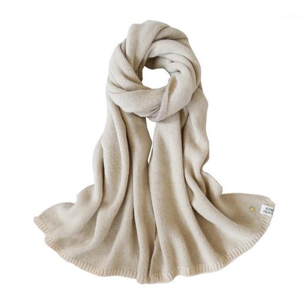 

scarves 2021 autumn and winter small pineapple buttoned scarf female korean version cute double-sided knitted wool warm scarf1, Blue;gray