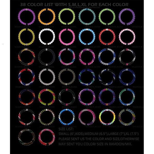 

colors bracelet s/m/l/xl 46 wholesale silicone balance bands with tag, Black