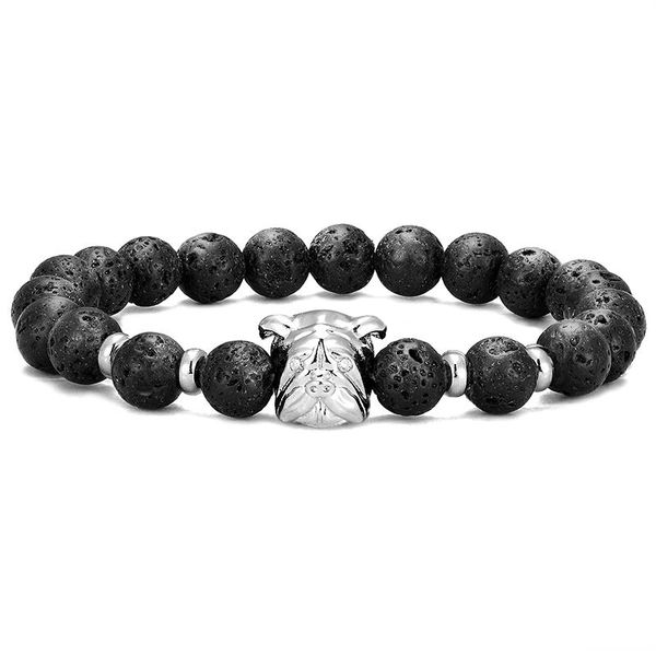 

livvy fashion pug fift micro-inlaid zircon cz браслет натуральный камень вулканический камень браслет с бисером браслет день святого валенти