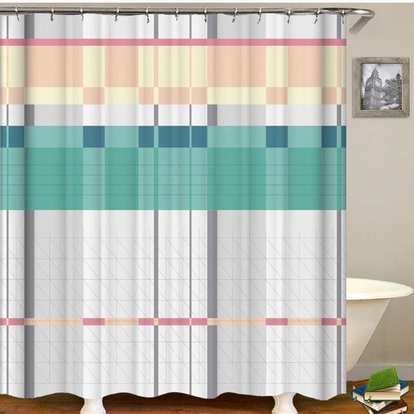 

shower curtains geometric curtain 3d douchegordijn 2021 arrival waterproof bathroom