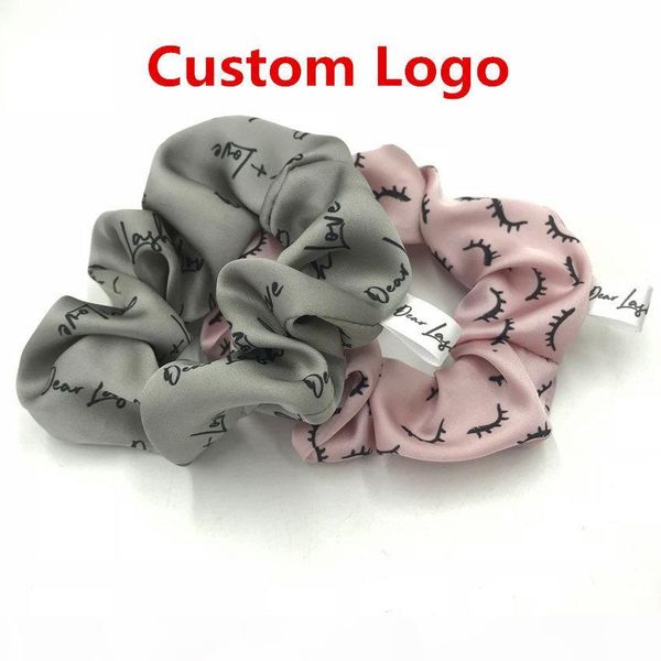 

moq 100 pcs design 10cm custom design satin or velvet scrunchies girls silk hair ponytail holder elastic band