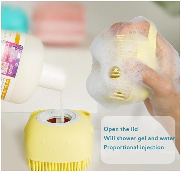 

sile brush with hook soft sile baby showers cleaning mud dirt remover massage back scrub showers bubble wmtgfi