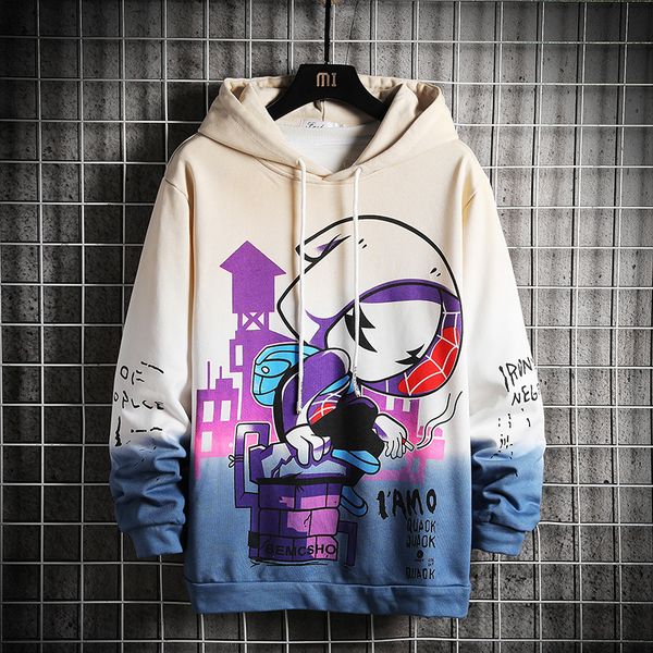 

2021 new fashion men women fleece hoodies comic printing sweatshirts hip hop streetwear style autumn winter casual coat hwd8, Black