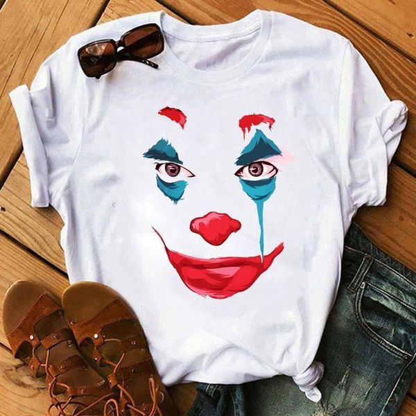 

joker joaquin phoenix harajuku t shirt women t-shirt funny cartoon tshirt fanshion tee female graphic ulzzang tee shirts, White