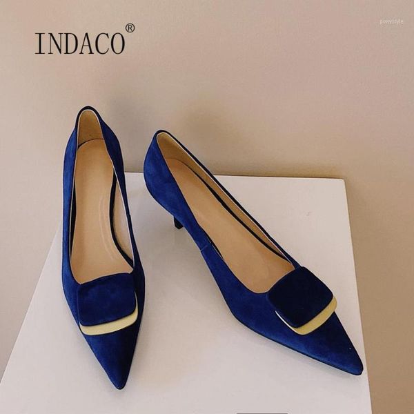

dress shoes women high heels leather for woman pumps 5.5cm 2021 big size1, Black