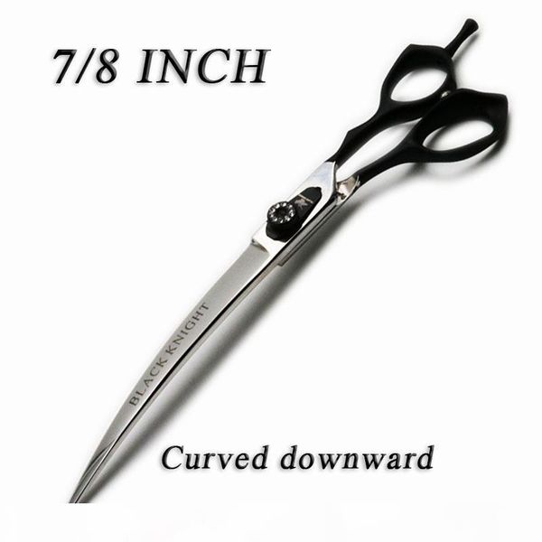 

7 8 inch hairdressing scissors salon barber professional hair curved downward cutting scissors with case pets grooming shears