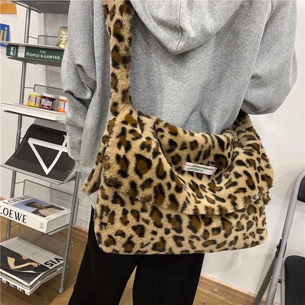 

taschen fluffy bag sac a bandouliere femme leopard cow print crossbody sling shoulder bags schoudertas dames tas bandolera mujer