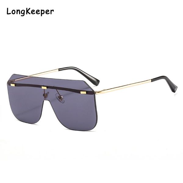 

oversize sunglasses women 2021 rimless sun glasses retro vintage female glasses eyewear feminino, White;black
