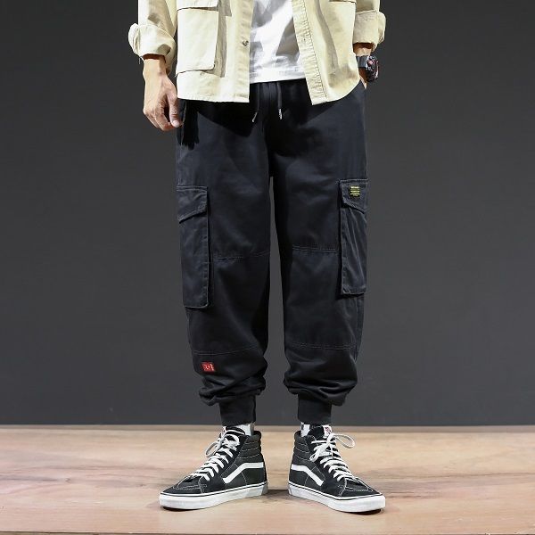 

casual overalls men's new fashion pants , mens stylist track pant casual style sell easy to match, Black