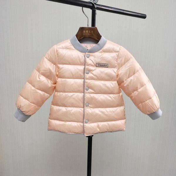 

game clothing winter baby inside timid children's white duck down jacket 7102, Blue;gray
