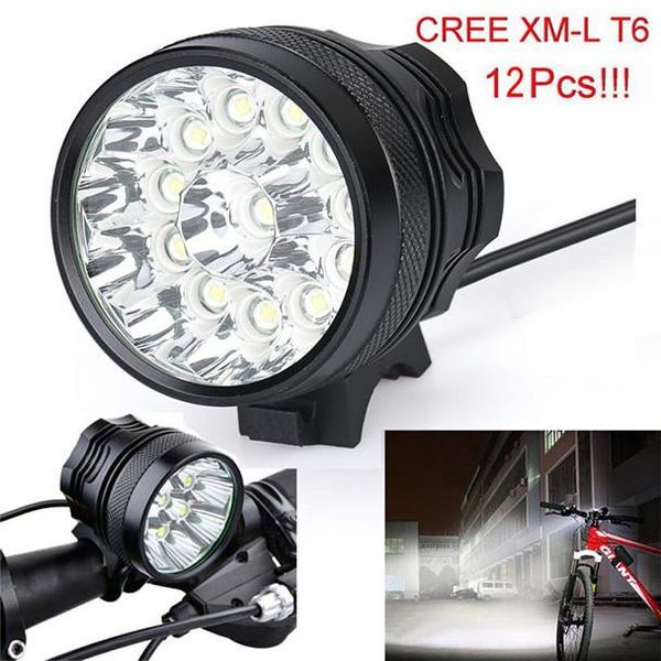 

30000 lumen 12*t6 leds 3 modes bicycle lamp front headlight riding cycling bike front light for outdoor night riding camping 822