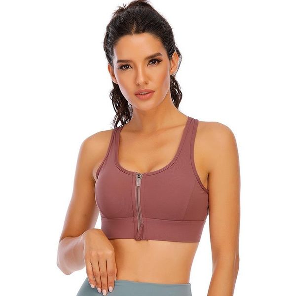 

openwork mesh beautiful back zipper underwear breathable mesh yoga bras clothes sports bras for women jogging shockproof casual, White;black