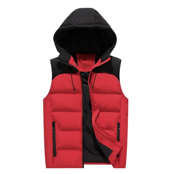 

men's vests mens winter vest down men casual waistcoat sleeveless jackets hooded plus size 8xl hat detachable oversize, Black;white