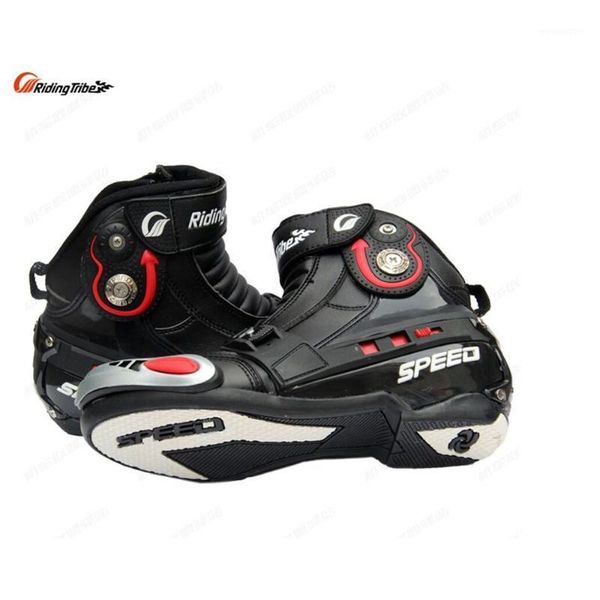 

riding tribe speed motorcycle short boots microfiber leather moto racing bottes courtes vent switch motocross motorbike shoes1