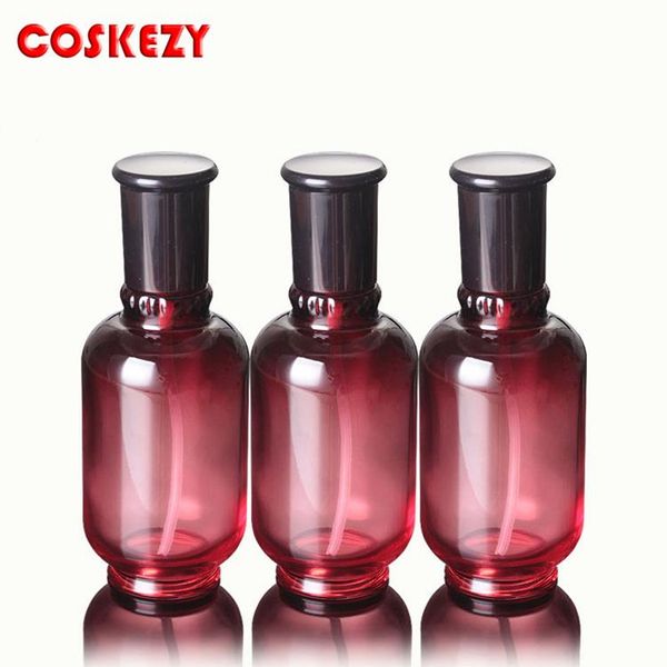 

storage bottles & jars 150ml lotion pump bottle with cap, empty glass for skincare packaging