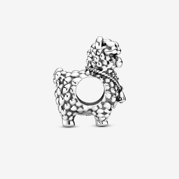 

new arrival 2020 autumn cute fluffy llama charm beads fit original pan charm bracelet jewelry gift, Black