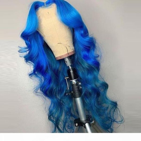 

mstoxic blue body wave lace front wig colored blonde brazilian lace front human hair wigs remy 13x1 t part human hair wig 99j, Black;brown