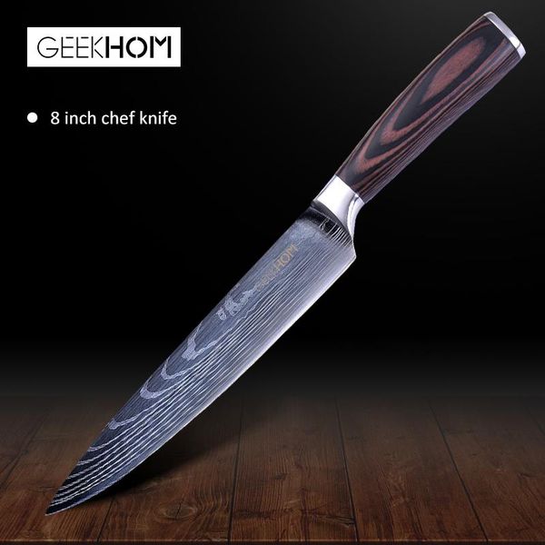 

japanese kitchen knives set laser damascus pattern chef knife sharp santoku cleaver slicing utility cooking knives kitchen tool wmtuzx