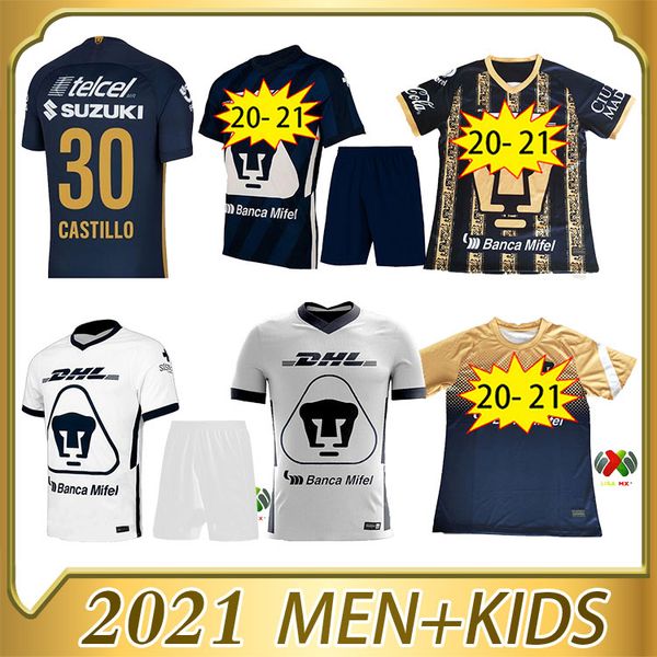 

thailand 2020 unam mexiko home away quality soccer jerseys club universidad nacional soccer shirt van rankin 3rd castillo football uniform, Black;yellow