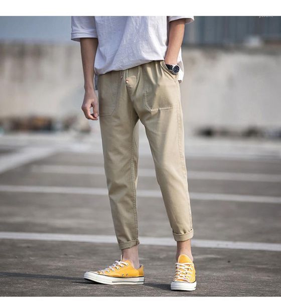 

2020 new men pants cargo solid color summer mens sportswear loose jogger sweatpants hip hop streetwear male pencil pants fitness1, Black