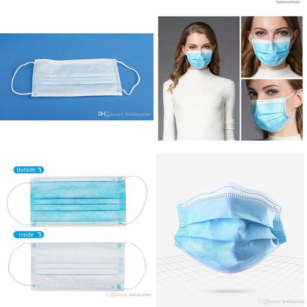 

layer shipping face disposable 3 fast breathable mouth protective mask earloopsge4q