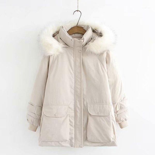 

plus size women's winter coats hooded oversized outwear female vintage casual women winter coat women parkas1, Black