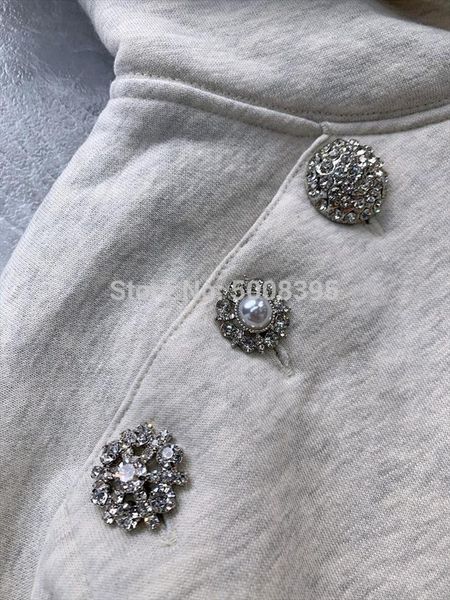 

woman black light grey short oversized hooded sweatshirt shoulder gem appliques fashion cropped hoodies drawstring drop shoulde, Tan;black