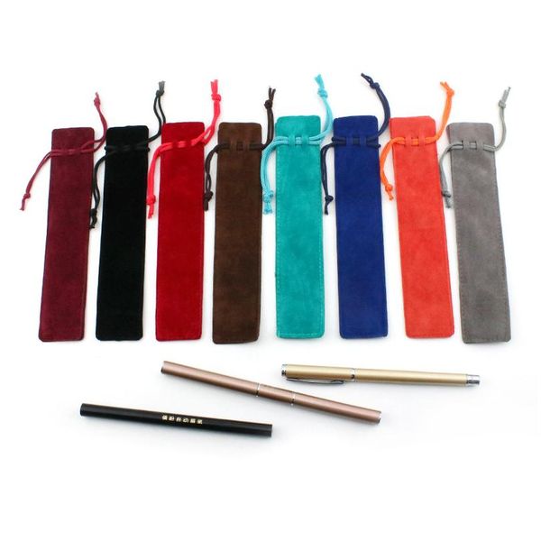 

50pcs/lot pen bag double velour lip stick bag both-side flannelette lip gloss drawstring bag g bbyqhg