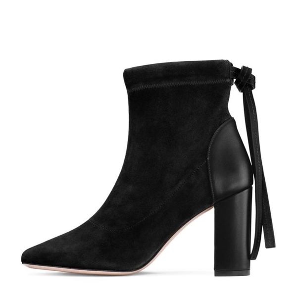 

boots cool big size women riding black pu leather ankle tassel casual shoes winter