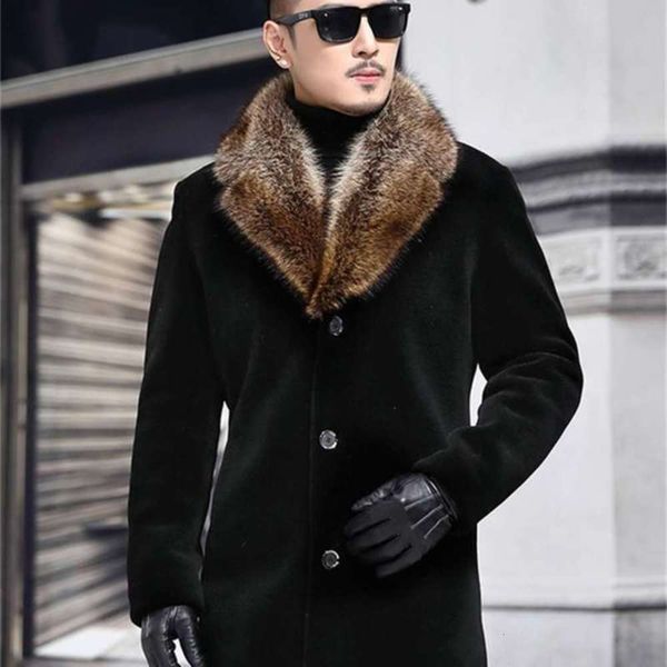 

new overcoat men's single breasted medium length woolen windbreaker, Tan;black