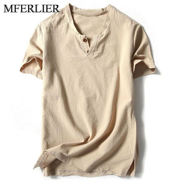 

mferlier summer men shirt 5xl 6xl 7xl 8xl 9xl 10xl plus size linen short sleeve large size shirt men 5 color, White;black