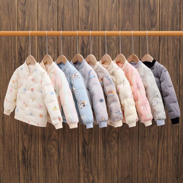 

girls' and down clothes, boys' warm children's cotton padded coats, baby's winter, Blue;gray