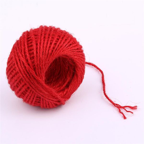 

6 рулонов 50 м / рулон натуральный джут шпагат шнур diy декоративной ручной аксессуар веревка для крафта упаковки дом украсьте, Black;white